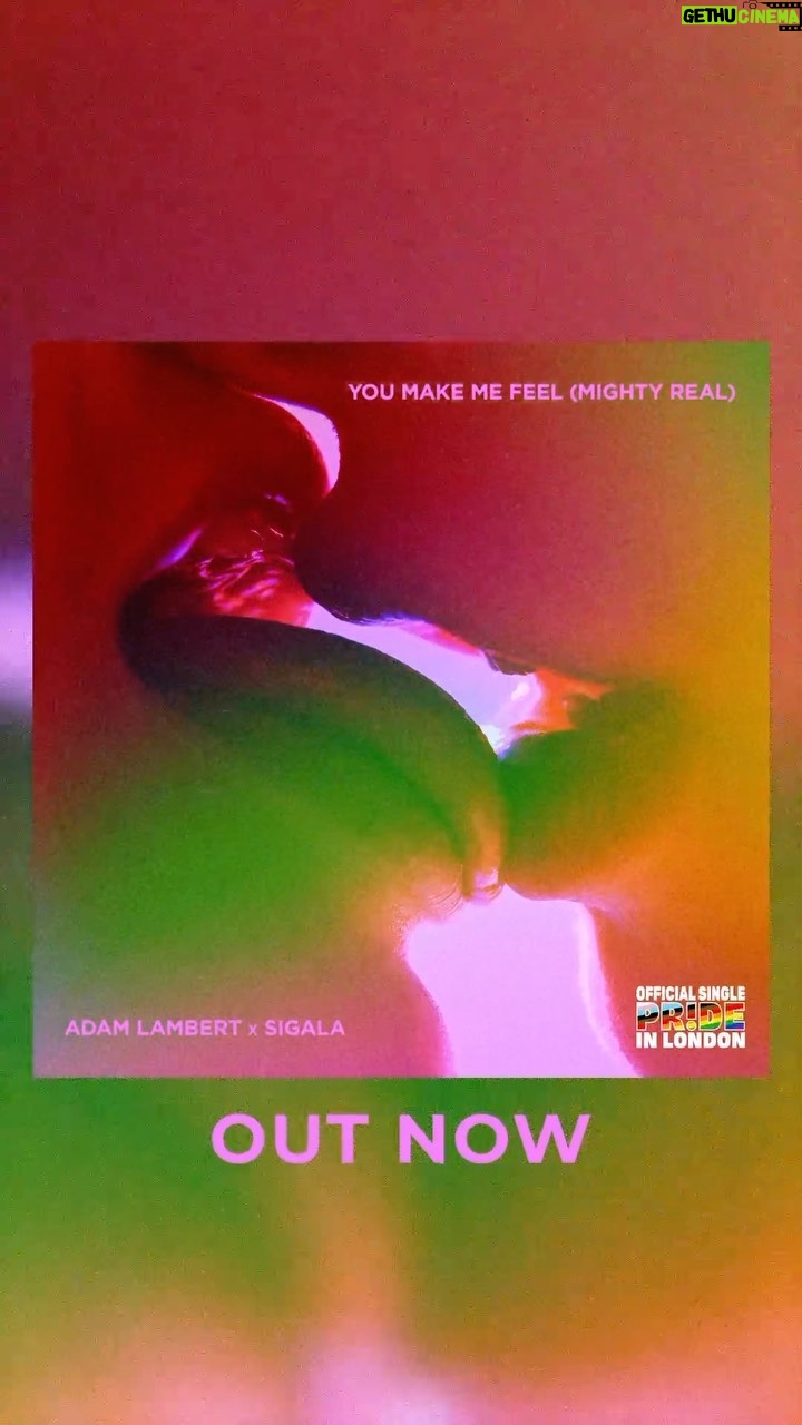 Adam Lambert Instagram - The day has come ✨ The official @prideinlondon single You Make Me Feel (Mighty Real) with the one and only @sigala is finally out now and I'm SO excited to announce that I'll be headlining London Pride on July 1st! 🌈