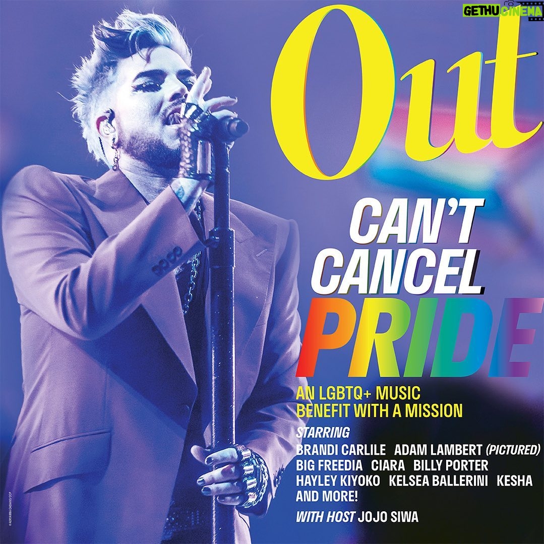 Adam Lambert Instagram - Exciting news! I’m performing at this year’s #CantCancelPride fundraising event! It’s going to be 🔥 ❤️ 🌈 Check out my @outmagazine May/June digital cover and watch me on the streaming special on @iheartradio Facebook and Youtube pages and on @advocatechannel, @revrytv, or @rokuplayer ✨ 📸: @casianoadriannan for @iheartradio