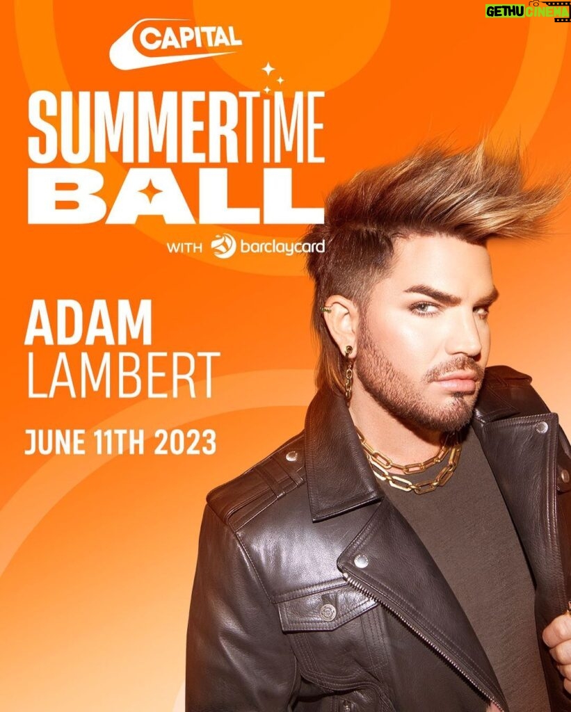 Adam Lambert Instagram - Guess who's bringing the heat this summer? I'm so excited to perform at Wembley Stadium for @capitalofficial's Summertime Ball with Barclaycard 🔥 You better be ready! #CapitalSTB