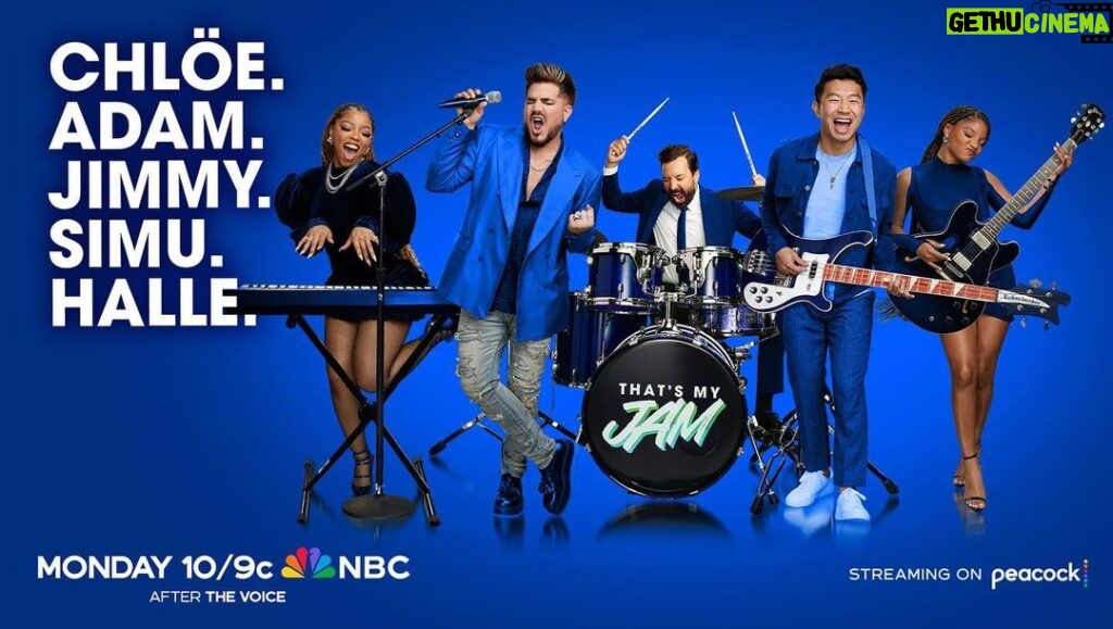 Adam Lambert Instagram - Come jam with @jimmyfallon @chloebailey @hallebailey @simuliu and yours truly next week on That's My Jam 🎶 Who's tuning in?