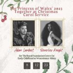 Adam Lambert Instagram - Looking forward to a very special night... we’re thrilled to be performing together as part of The Princess of Wales’ 2023 Together at Christmas Carol Service with @earlychildhood on December 8th! This year’s Carol Service at Westminster Abbey is all about #ShapingUs, the importance of our early childhood and is an opportunity for @princeandprincessofwales and all of us to thank those who work to support babies, young children and families in communities across the U.K @beverleyknight