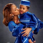 Adesua Etomi-Wellington Instagram - @bankywellington and I did a collabo and he is Perfect. My happy baby😍😍😍😍 Everything we prayed for....and then some... Online aunties and uncles, meet your nephew. He's hailing you in the 3rd photo 🤣😊❤️ Ps it's not his birthday. His birthday was in January. ❤️ Pictures in blue by @capturedbyadesuwa
