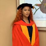 Adesua Etomi-Wellington Instagram - Not of him that willeth or runneth but of God that shows mercy Dr Susu in the building. 😎😎😎💃🏽💃🏽💃🏽 Focus on your own race and keep your eyes on the orchestrator of your life's journey. It was an incredibly special day. Thank you to Alma mater @wlvuni for this huge honour and to my wonderful family and friends. My son was also there and it meant the world to me. Giving a shoutout to the love of my life, who is always cheering me on @bankywellington 😍😍😍😍❤️❤️❤️❤️ Dress by @loveladybiba Hair by @touchofibee