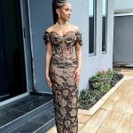 Adesua Etomi-Wellington Instagram - Turned up to celebrate @inidimaokojie and her husband @abasieneobong . May the Lord continue to keep you both in love and make your home your safe haven. Amen #achocolatelovestory. Makeup: @t.alamodebeauty Styled: @dahmola Dress: @house_of_dova Jewelry:@pinkperfection_accessories