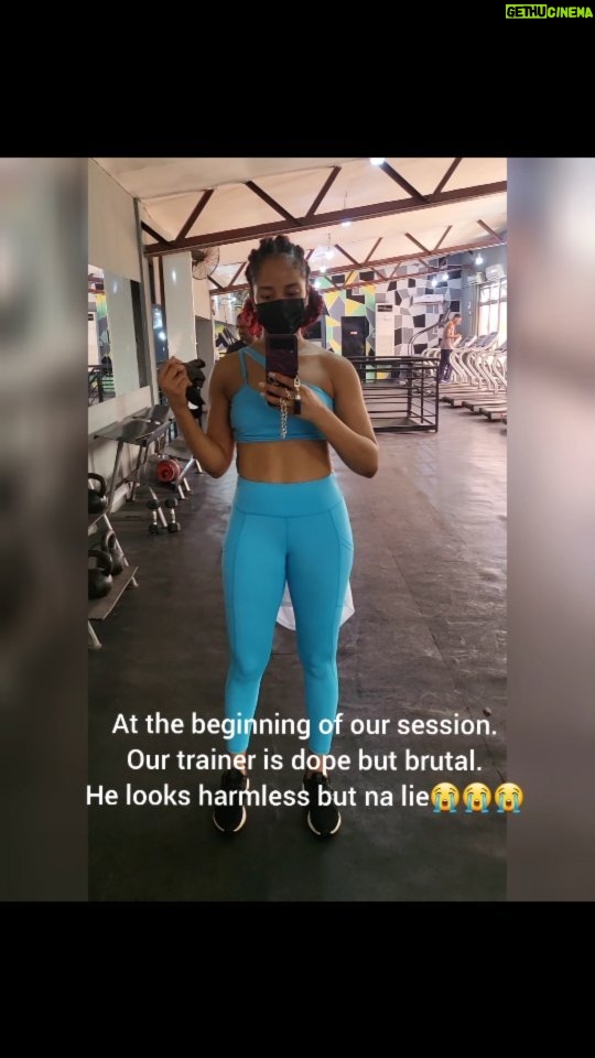 Adesua Etomi-Wellington Instagram - The soundtrack and this video don't exactly work but it's how I feel so it is what it isππππ We see the results but the work is still hard Cc @jemimaosunde Song by Susu'm Trainer @24strong_ π Update: this is my 3rd week at the gym. Been working out at home for months. Workout gear @fitbybunmi