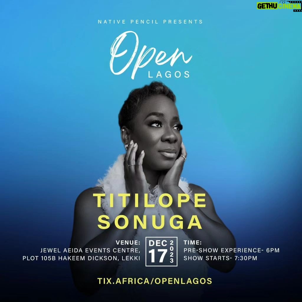 Adesua Etomi-Wellington Instagram - If you know anything at all about @titilope , you'll know why you NEED to be there on the 17th of December and if you haven't heard her perfrom any of her poetry at all, let me BEG you to be there. It is life altering. Get ready for an unforgettable night of poetry and music with Nigeria’s most celebrated poet, Titilope Sonuga! With sold-out performances in the UK, Canada, South Africa and Nigeria, 'Open' returns to it's roots in Lagos this December with its signature brand of soul-stirring poetry and live music. Titilope Sonuga brings her message of hope and healing to the stage with Canada’s fastest-rising Afro-fusion band, Melafrique, and special guest appearances. Date: December 17, 2023 Venue: Jewel Aeida Events Centre Plot 105B Hakeem Dickson, Lekki, Lagos. Pre-Show Experience - 6 pm Show Starts - 7:30 pm prompt Tickets: tix.africa/openlagos