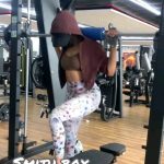 Adesua Etomi-Wellington Instagram - We stay ready so we don't have to get ready💪🏽 Ps. Should you really be eating that swallow right now? 👀 Love, Class captain (they gave me the nickname at the gym, so I'm running with it🤣) #mamaz #gymclasscaptain
