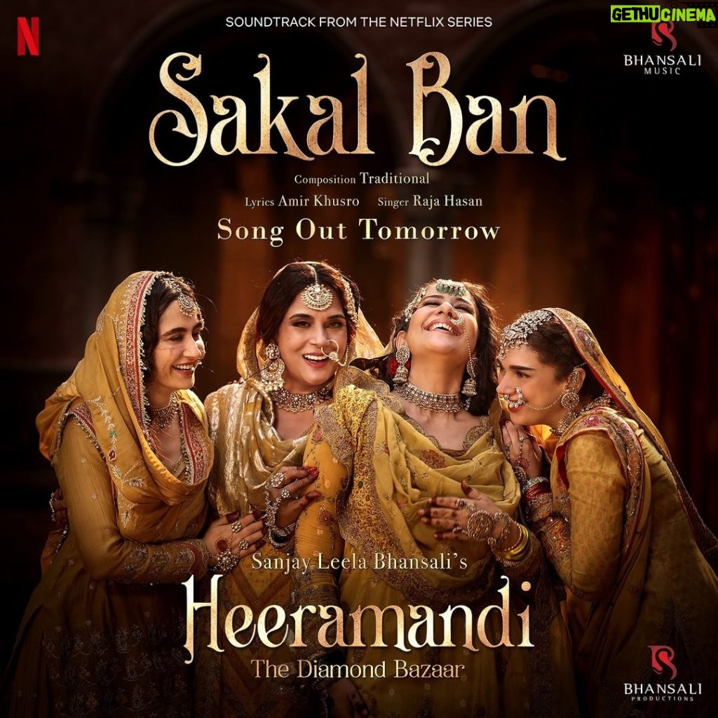 Aditi Rao Hydari Instagram - *Sakal Ban’ This spring, the flowers of strength and beauty blossom. #SakalBan 🌼 the first song from #HEERAMANDI OUT TOMORROW! Heeramandi: The Diamond Bazaar is coming soon, only on Netflix! #HeeramandiOnNetflix #HappyInternationalWomensDay #SanjayLeelaBhansali @bhansaliproductions @prerna_singh6 @m_koirala @aslisona @sharminsegal @therichachadha @iamsanjeeda #AmirKhusro @imrajahasan @netflix_in