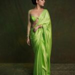 Ahana Kumar Instagram - green and serene ☘️✨ Stylist @stylingbyafsheenshajahan Photography & Retouching @hilalmanzure Hair & Make Up @makeup_makeitallup Wearing @kalaakaari Jewellery @adorebypriyanka Saree Draping @archanaaa_singh00 ☘️✨
