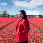 Ahana Kumar Instagram - Never Ending Tulip Fields 🌷 A Dream For Sure 🫶🏻 #Netherlands #Holland #TulipFields 🤍✨