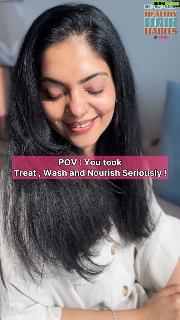 Ahana Kumar Instagram - My love for taking care of my hair >>>> 😋 I recommend everyone to follow Healthy Hair Habits by @mynykaa which is 3 steps of Treat Wash Nourish to get rid of the frizz and get luscious and healthy as ever hair! 💯👩🏻‍🦰 Products that I use are: 🩵 Aveda Nutriplenish Multi-Use Hair Oil 🩵 L’Oréal Professionnel X-Tenso Care Shampoo 🩵 L’Oréal Paris Hyaluron Moisture Conditioner 🩵 Love Beauty and Planet Hair Serum Get them at up to 50% off!! 💯 #Nykaa #NykaaHealthyHairHabits #ThreeStepsToHealthyHair #ad 💫