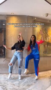 Ahsaas Channa Instagram - 💪🏼🏏 @wplt20 @delhicapitals @jemimahrodrigues #SheGotGame #WPLSquad #TATAWPL