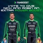 Aidan Gallagher Instagram - Go to https://fanboost.fiaformulae.com and use your vote to to power our team Envision Racing!  Type in your email and vote with me for Nick and Robin. Comment who you voted for! Thank you! @envisionracing #RaceAgainstClimateChange Seattle, Washington