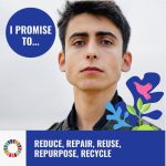 Aidan Gallagher Instagram – I promise to reduce, repair, reuse, repurpose and recycle.  #ActNow and go to https://un.cheerity.com to choose your promise!  Help achieve the #GlobalGoals & create a better world for everyone! @UnitedNations Los Angeles, California