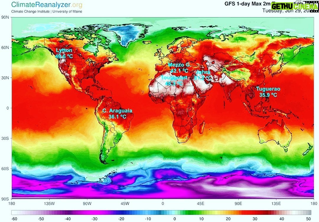 Aidan Gallagher Instagram - @wmo_omm "Words can not describe this historic event" says @canenvironment Lytton, in #BritishColumbia, broke the national record for a third consecutive day on 29 June with a temperature of 49.5°C. NEARLY 50°C!! This is HOTTER than the highest temperature ever recorded in Las Vegas and is more typical of summer in the Middle East. The unprecedented #heatwave is having multiple major impacts: heat stress in people, animals and vegetation; #air quality (pollutants due to hot stable air); #wildfire risk; possibility of #landslides caused by #glacier melt in mountains; disruption to infrastructure and transport systems not prepared for such high temperatures. Heatwaves are becoming more frequent and intense as greenhouse gas concentrations lead to a rise in global temperatures. They are starting earlier and ending later. Nikos Christidis, a climate scientist with the @metoffice, said: “Without human-induced climate change, it would have been almost impossible to hit such record-breaking mean June temperatures in the Western United States as the chances of natural occurrence is once every tens of thousands of years." "Human influence is estimated to have increased the likelihood of a new record several thousand times,” he said. #climatechange #climateaction #canada #cop26 Toronto, Ontario