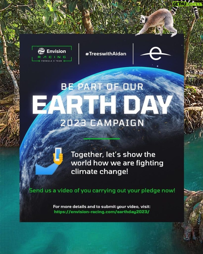 Aidan Gallagher Instagram - Be part of our Earth Day 2023 Campaign Together let’s show the world how we are fighting climate change! Send us a video of you carrying out your pledge now! Your video could be included in Envision-Racing’s Earth Day video! Envision Racing will plant a tree for every video submission! For more details and to submit your video, visit https://envison-racing.com/earthday2023/ @envisionracing @treeswithaidan #actnow #earthday
