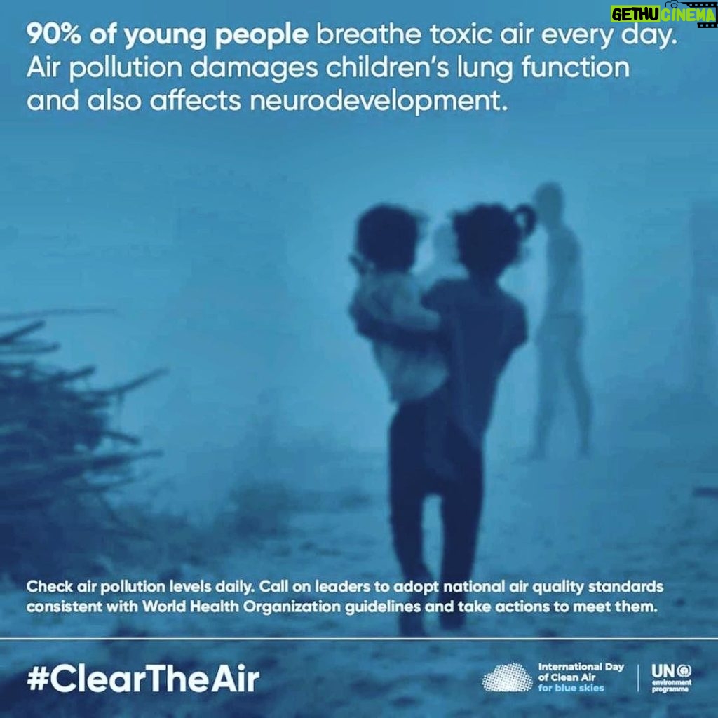Aidan Gallagher Instagram - Children are especially vulnerable during fetal development and in their earliest years, while their lungs, organs and brains are still maturing. The consequences of their exposure to air pollution – through inhalation, ingestion or in utero – can lead to illness and can face a lifetime of health impacts. We must take action to #ClearTheAir to achieve #CleanAirForAll, including calling on leaders to adopt national air quality standards consistent with @who guidelines. Click on the link in our bio and spin to inspire action to #ClearTheAir! #WorldCleanAirDay @unep
