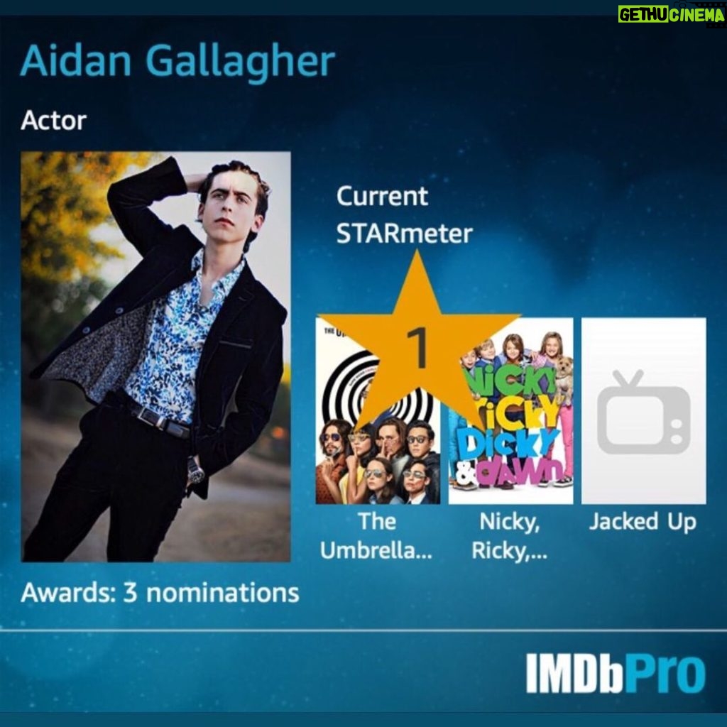 Aidan Gallagher Instagram - Thank you to the fans who make this ranking and to @gerardway @gabriel_ba & @steveblackmantv for creating the role I love so dearly. What I told Steve when I auditioned I mean even more with each day 🖤🧳🕶⏱☕️☂️5️⃣♟🌔 Thank you @darkhorsecomics @ucp @netflix #netflix 🍩 Comment your favorite scene 🎬 www.imdb.com/name/nm6200897