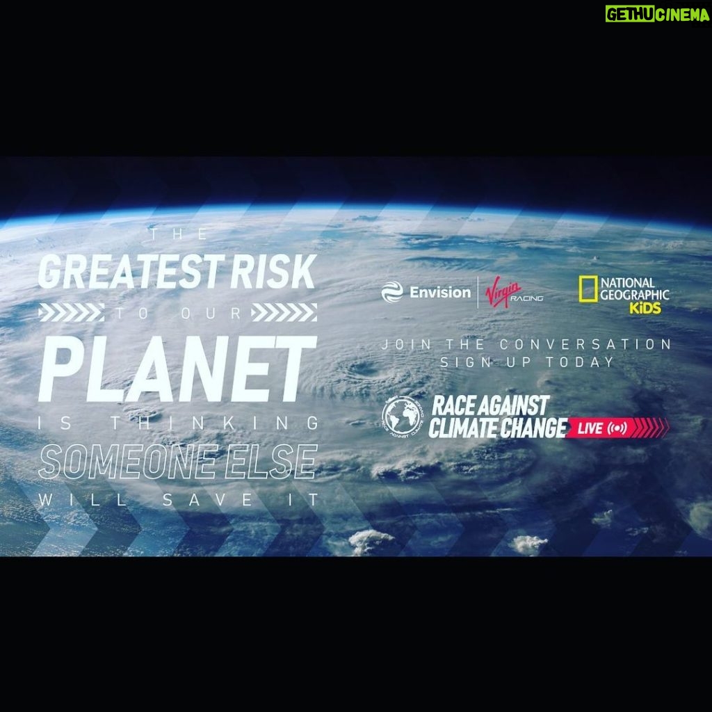 Aidan Gallagher Instagram - The greatest risk to our planet is thinking someone else will save it. 🌍 Join the conversation on August 5th and together we will fight to win the #RaceAgainstClimateChange -Register for the event here! https://envisionvirginracing.com/racclive2020 @EnvisionVirginRacing #RaceAgainstClimateChange