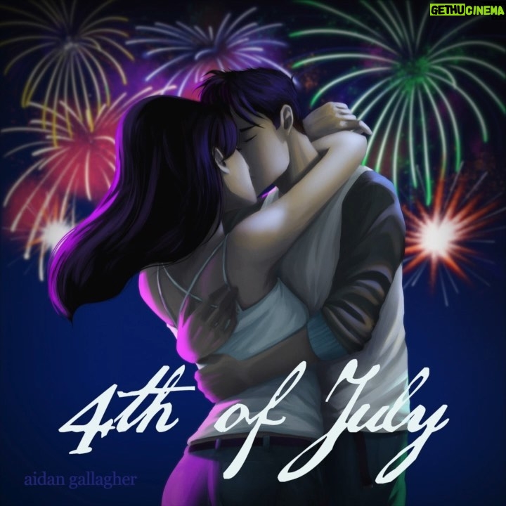 Aidan Gallagher Instagram - My new single “4th of July” is now available for streaming and download!  Let me know what you think and what this song means to you! Please add me to your playlists and tag me in your repost on your social! ♥️ Illustration by @kurtchangart