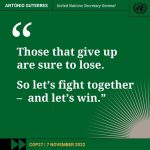 Aidan Gallagher Instagram - "Our planet is fast approaching tipping points that will make climate chaos irreversible. We are on a highway to climate hell with our foot still on the accelerator," #UnitedNations Secretary-General @antonioguterres warned at the #COP27 Climate Conference in #Egypt. But he also stressed that the answer is in our hands: "Human activity is the cause of the climate problem. So human action must be the solution." "The climate crisis is the fight of our lives - and we are losing. One thing is certain: those that give up are sure to lose. So let’s fight together– and let’s win."