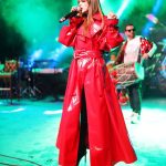 Aima Baig Instagram - A little late to post these - and yet there are still so many videos and pictures from that night in Dubai. Might be uploading those aswell 🤔 I had the best time performing for @ismmartgroupofficial Whattay malangi crowd it was 🔥❤️ P.s another clothing piece “the Red latex coat” i’m totes obsessed w 🙃🥹 Dubai, United Arab Emirates