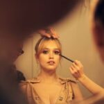 Aimee Lou Wood Instagram - For @bazaaruk I had a chat with @amesdk whilst I got ready. Then @mrbertiewatson took me for pint and a photoshoot. @georgenorthwood @emilywoodmakeup @leithclark @danielaagnello