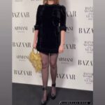 Aimee Lou Wood Instagram – GORGEOUS NIGHT WITH GORGEOUS PEOPLE.
Thank you @bazaaruk for inviting me to present a thoroughly deserved award to the truly incredible @somasara. 
Met so many of my heroes my heart was bursting and it kinda hurt. But in a nice way. So special to experience it with my effervescent and radiant best friend  @belzyday Claridge’s