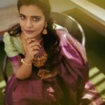 Aishwarya Rajesh Instagram - Life is a party, and my saree is the confetti ❤️ wearing @pashudh Photography @hariz_comrade Makeup @ananthmakeup Hairstyle @soniyarameshbabu_muah styling @navaa_rajkumar Blouse @malarvikrambridalcouture