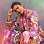 Aishwarya Rajesh Instagram - Your attitude is like a box of crayons that color your world ❤️ Styling @soigne_official_ Photography @prachuprashanth Hair @roselinhairstylist Makeup @ananthmakeup Wearing @aahava_couture