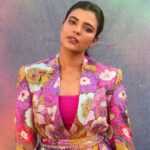Aishwarya Rajesh Instagram - Your attitude is like a box of crayons that color your world ❤️ Styling @soigne_official_ Photography @prachuprashanth Hair @roselinhairstylist Makeup @ananthmakeup Wearing @aahava_couture