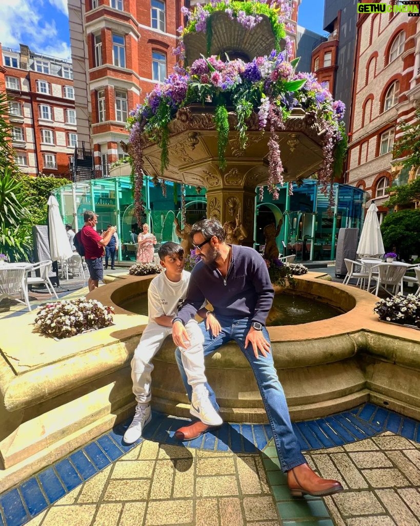 Ajay Devgn Instagram - The best part of life is ‘growing’ up with you. And, doing all the father-son things we pack into a day. Watching a show, exercising together, chatting, taking a walk. Happy Birthday Yug ❤️