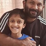 Aju Varghese Instagram - Aadhi, my dear… thank you for coming down all the way here to give me a chance to meet you ♥️ Love you SUPERSTAR God Bless