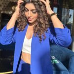 Akanksha Puri Instagram - Bleeding blue 💙 . . Location courtesy @aerdxb . #bts #shoot #honeytrapsquad #altt #webseries #ott #beingme #akankshapuri #❤️