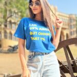 Akanksha Puri Instagram - I am 99% Angel but that 1% 😛🔥 . . T-shirt @soulandpeacecom . #instagram #fashion #tshirt #casual #trending #style #fitness #fitandfabulous #beingme #akankshapuri #❤️ Vadodara, Gujarat, India