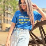 Akanksha Puri Instagram - I am 99% Angel but that 1% 😛🔥 . . T-shirt @soulandpeacecom . #instagram #fashion #tshirt #casual #trending #style #fitness #fitandfabulous #beingme #akankshapuri #❤️ Vadodara, Gujarat, India