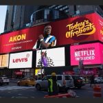 Akon Instagram - My billboard is up live on broadway between 45th and 46th thank you @pandora photo credit @meowgann If your in New York go by the billboard and send me the photo il repost! #akon #konvictkulture Times Square, London