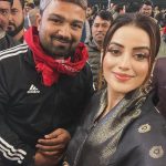 Akshara Singh Instagram - Swagat hai bhai ka 🤗🧿 . . . . . #aksharasingh #manishkashyap