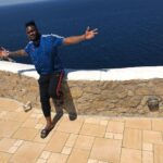 Alain-Gloirdy Bakwa Malary Instagram - Living my best life ☀️ #greece #mykonos #frenchmontanatour #bodyguard #cestbondeja #plusmodelmag #blackmodel #plussize #bigandtall #niceview #sea #cokeboys Mykonos