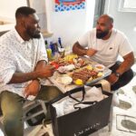 Alain-Gloirdy Bakwa Malary Instagram - Summer 2k21 ☀️ Aux côté de l’acolyte #Mykonos #Caliente #ilovethisjob #eat #onemoment #Makao 📸🌴
