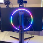 Alastair Aiken Instagram - Loving my new gaming monitor 😍 144z, 1ms response time AND 4k resolution! (Swipe to see the back of the monitor too!) #WorldFirst4KIPS1ms #LGUltraGear #27GN950 @UltraGear_Gaming #ad