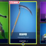 Alastair Aiken Instagram - The Reaper pickaxe is BACK in the store! 😱 Support me using “HeyitsMeAliA” in the store and tag me in a picture showing it done, for a shout-out in a video! 👊🏻