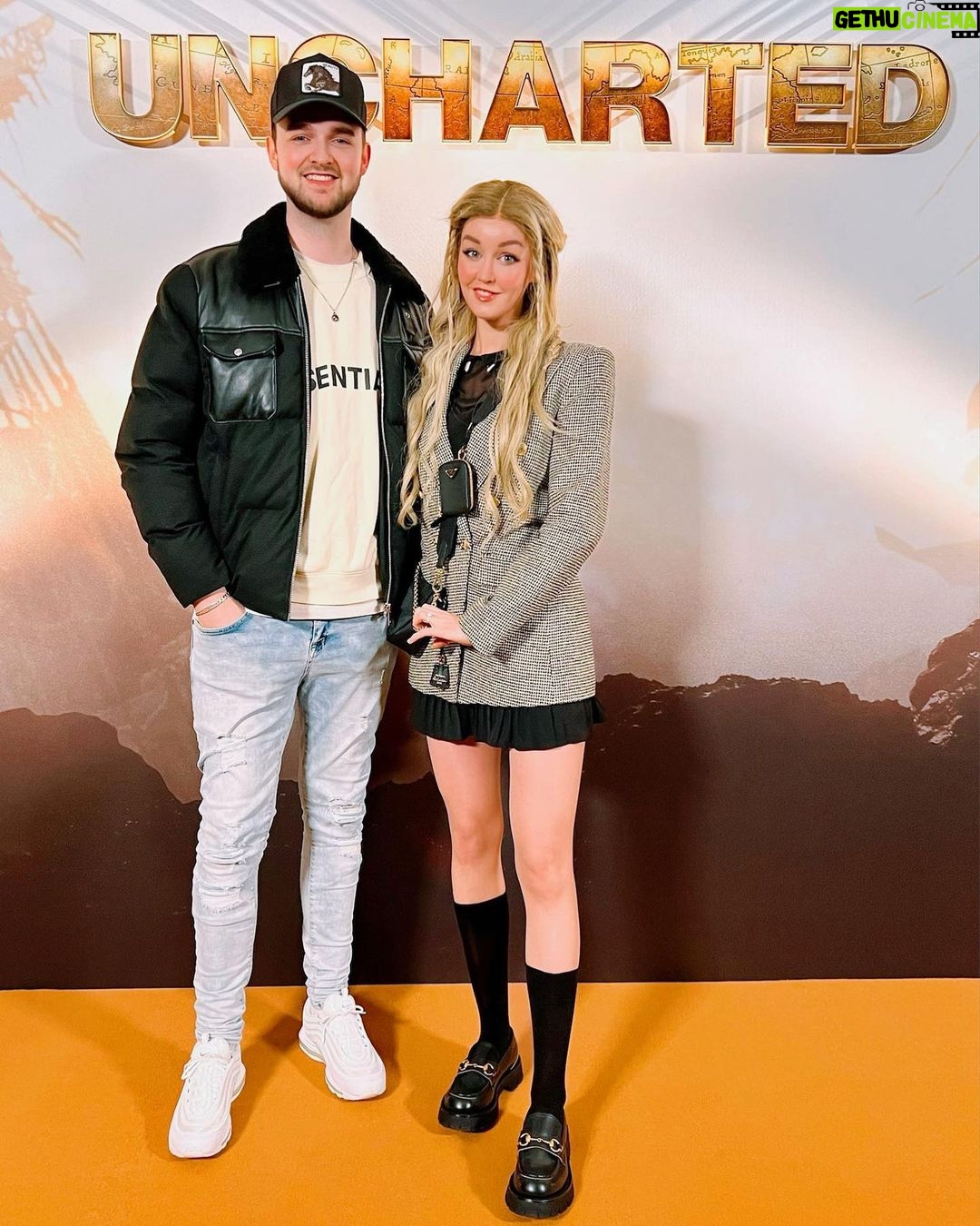 Alastair Aiken Instagram - Watched the new #UnchartedMovie with @clarecallery yesterday! 🥳 The movie is out today, so make sure you check it out in cinemas - It was awesome! 🔥Thanks for having us @SonyPicturesUK #Ad