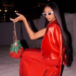 Alaya High Instagram - Gave him a lil sugar now he having heartaches, getting to the bread strawberry shortcake 🍰 Dress: @area Purse: @Zara Shades:@miumiu Jacket: @karlkani Styling: @sankaraxt Photos: @jqproductions Mua: @fukjacimjill Hair: @whoisvickyb