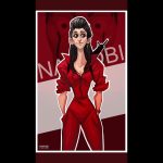 Alba Flores Instagram - Nairobi no para de darme alegrías alrededor del mundo. Gracias. Obrigada. Merci. Thanks. Danke. Shukraan. Grazie...... @netflixes #LaCasaDePapel (Ilustración: @delrio_artist )