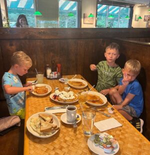 Alec Baldwin Instagram - Pancakes are serious business with this crowd.
(They’re at the Badda-Bing of pancakes. John Pappas in East Hampton)