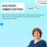 Alec Baldwin Instagram - Our Here’s the Thing Summer Staff Picks series continues, featuring our favorite episodes from the archives. This week, our very own Maureen Hoban has chosen my 2021 interview with U.S. @repkatieporter. In 2018, Porter was the first Democrat ever to be elected in her traditionally conservative Orange County, California district. Prompted to run by Trump’s 2016 win, Porter quickly made a name for herself with her tough questioning of CEOs and administration officials, often using a whiteboard to lay out the facts. A single mom to three school-age children, Katie Porter tells me people often have often underestimated her - at their own peril. Listen to the full episode now at the link in my bio.