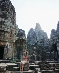 Alessandra Ambrosio Instagram - Exploring the magnificent Bayon Temple! Bayon Temple, Angkor Thom, Cambodia