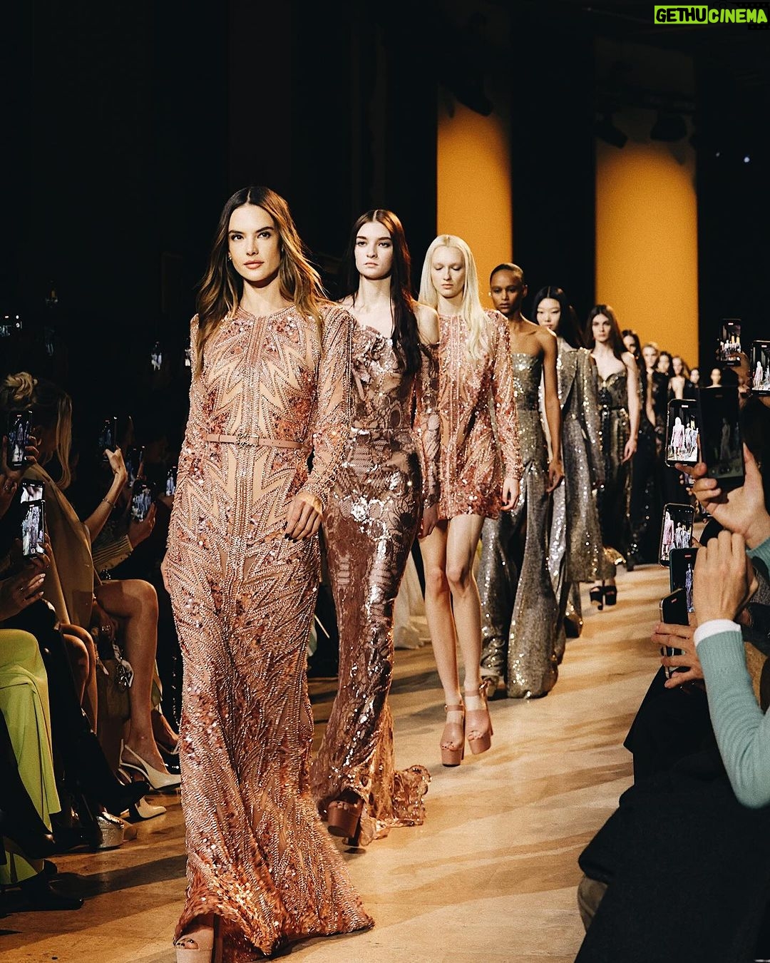 Alessandra Ambrosio Instagram - Sublime @eliesaabworld ✨🤍💫 #pfw Paris, France