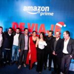 Alessandra Rosaldo Instagram - Oh what a night! Gracias infinitas a todos los que nos acompañaron anoche en el evento de @deviajeconlosderbez Gracias infinitas @primevideomx @visceral_pro y @3pas_studios por este viaje inolvidable, ¡el mejor viaje de mi vida!♥️ Los amo familia @ederbez @aislinnderbez @vadhird @jose_eduardo92 Styling @danireyesoficial Look custom made by @benitosantosoficial Aretes @kurtgeiger Makeup @juanjiespino Hair @bernardojavier6 #aboutlastnight #redcarpet #screening #deviajeconlosderbez
